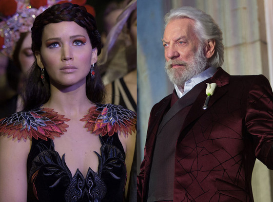 Donald Sutherland, Jennifer Lawrence, The Hunger Games, Catching Fire Donald Sutherland, Jennifer Lawrence, The Hunger Games, Catching Fire